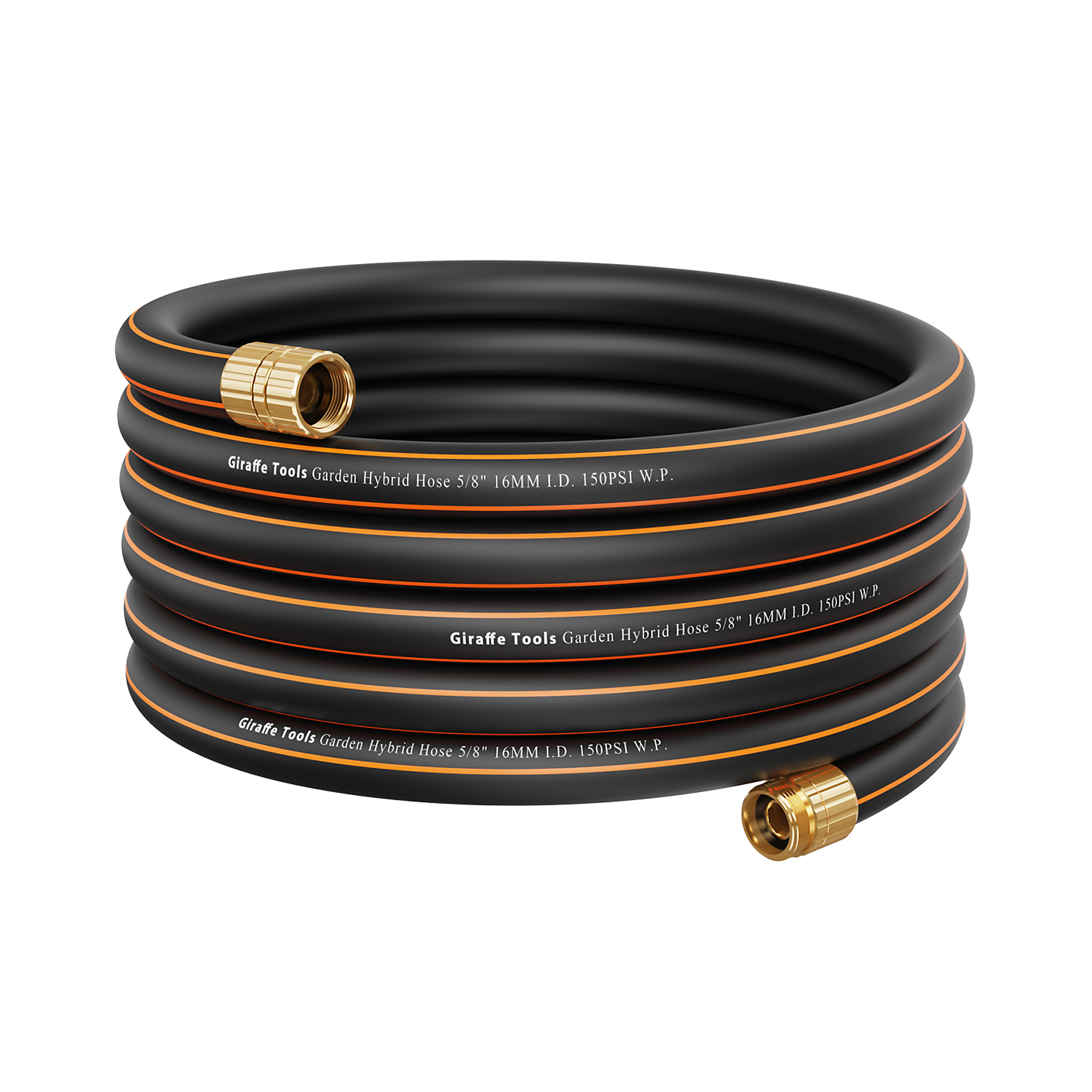 Giraffe Tools, Hybrid Custom Cut Length Garden Hose 5/8in. 25ft., Length 25 ft, Hose Connection Size 3/4 in, Max. Pressure 600 PSI, Model# SXGTG-25FTLT58US